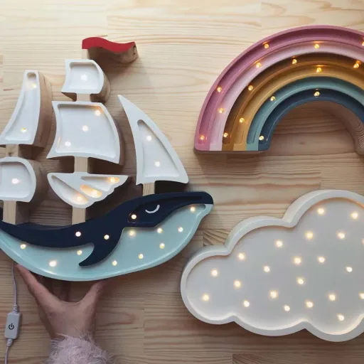 little lights Led Deko Kinderlampe Regenbogen pastell