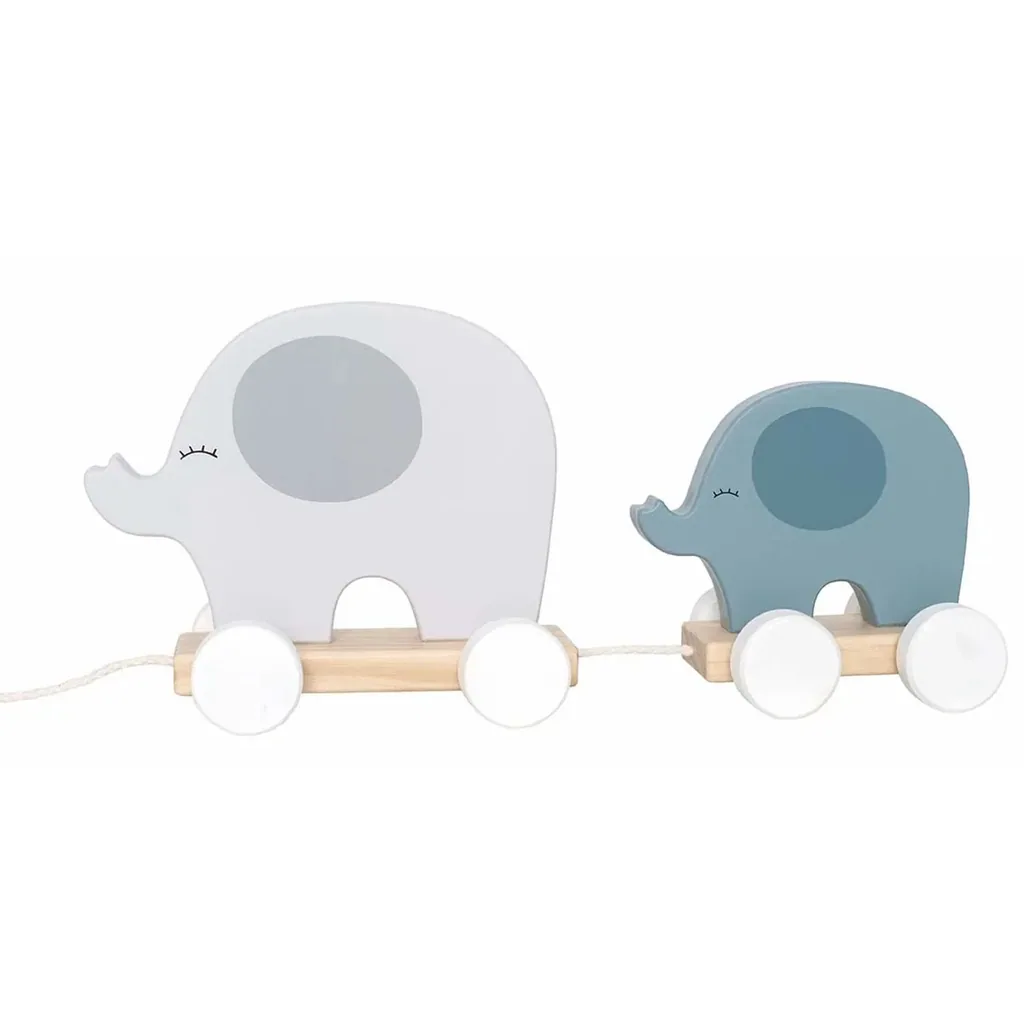 Jabadabado Kinderspielzeug, Nachziehtier - Elefant, Farbe: grau