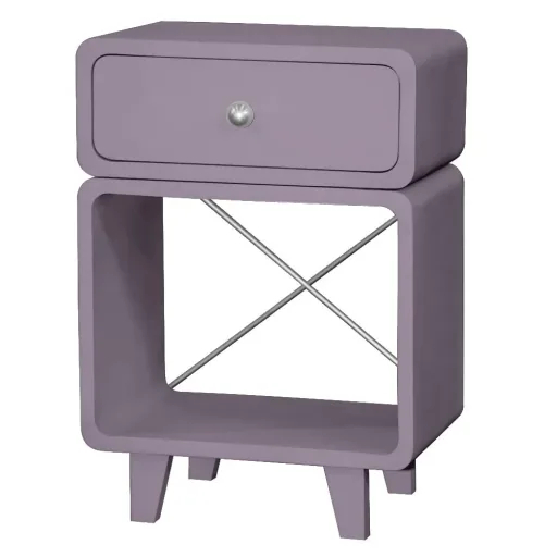 Laurette Nachttisch Chevet Zzzz, Farbe: lila