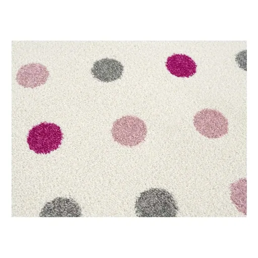 Livone Teppich Konfetti creme rosa grau, Teppichgrösse: 120 x 180 cm