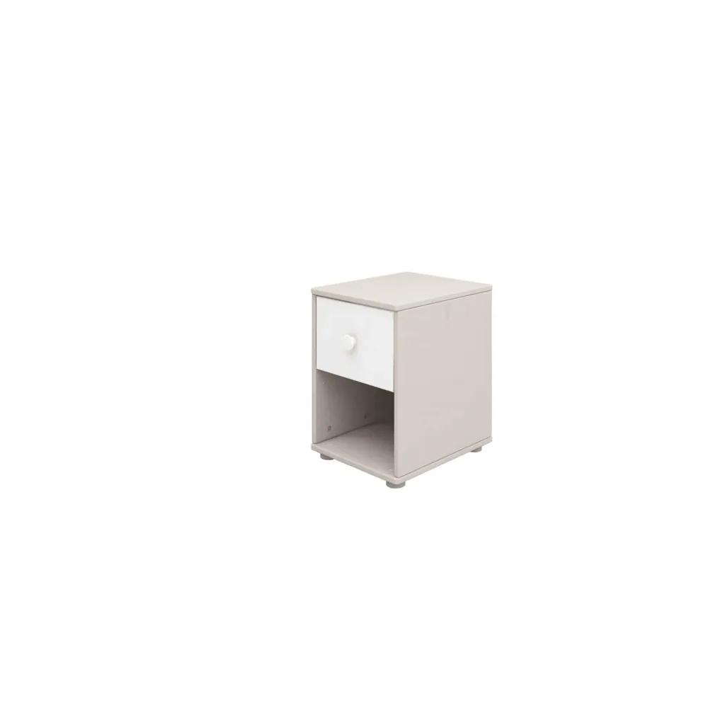 Flexa Kommode - Classic, mit 1 Schublade, 36x51,8 cm, Farbe: Grau gekalkt / Weiß / Weiß