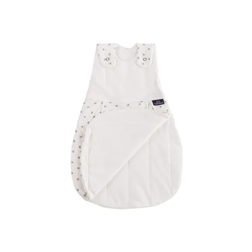 Träumeland Liebmich Schlafsack Baby, Schlummersack, Innenschlafsack - Sternchen Grau, Grösse: 62/68