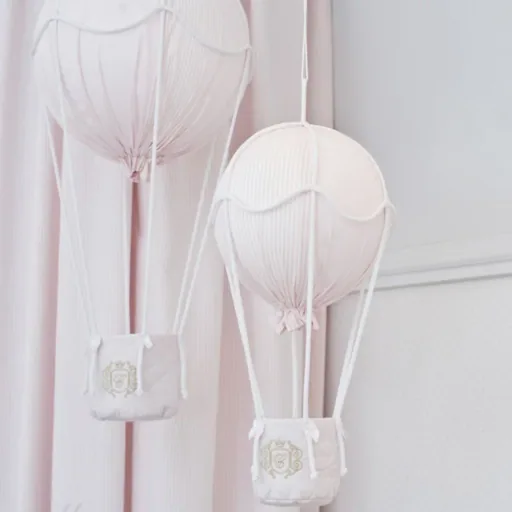 Caramella Deko Heissluftballon goldenes Emblem rosa, Ausführung: klein