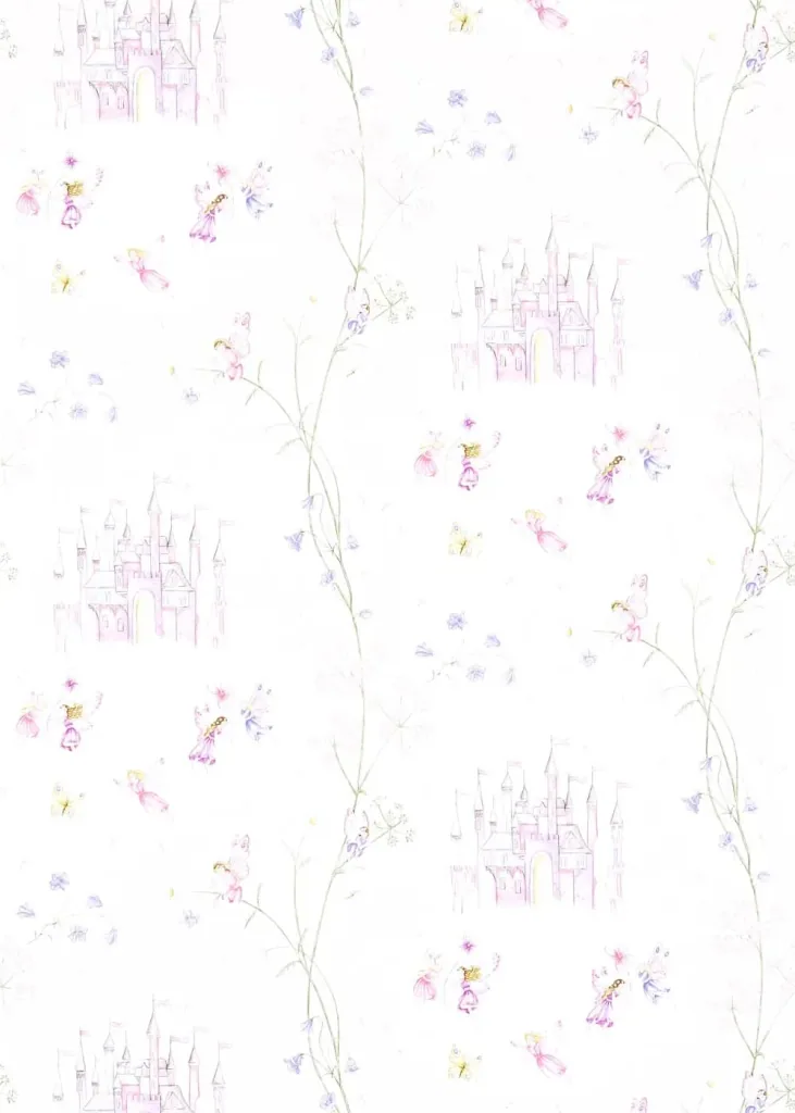 Little Sanderson Abracazoo Tapete Märchenschloss creme lila pink