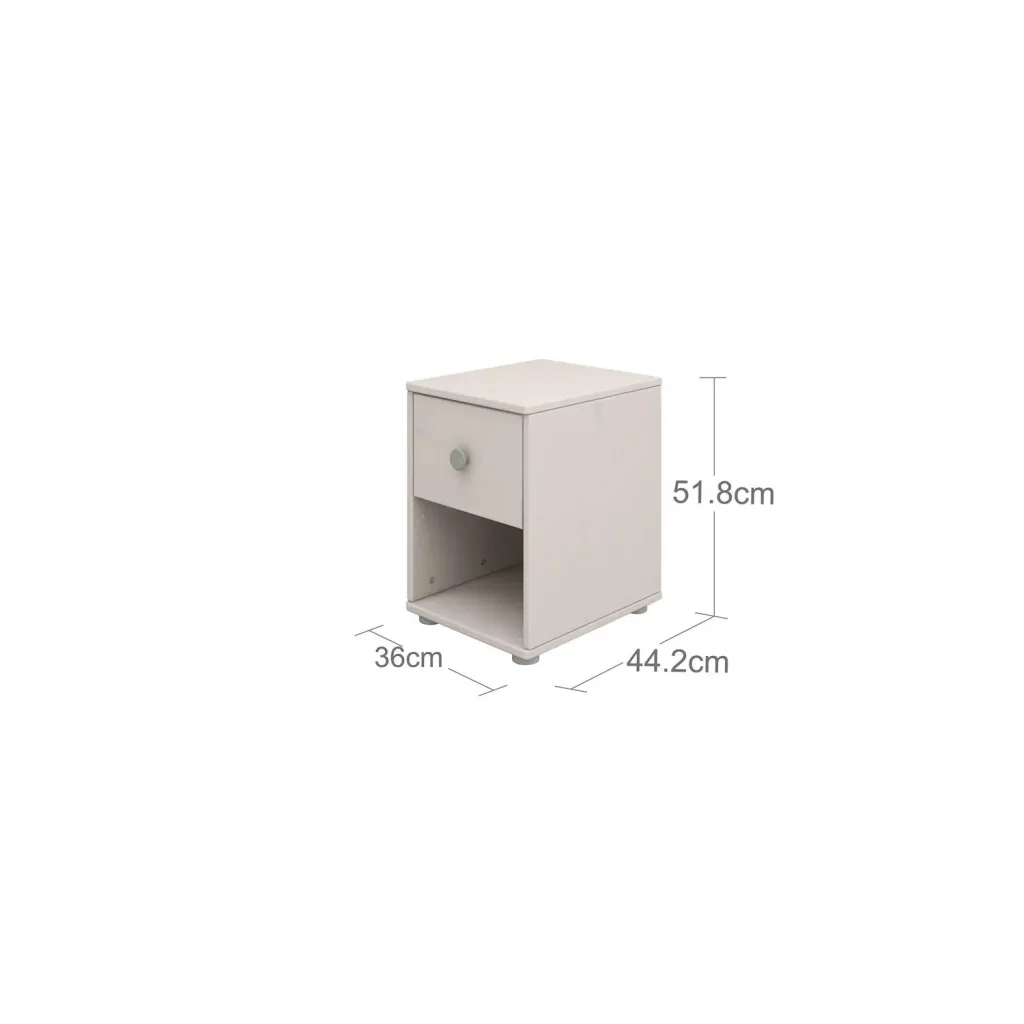 Flexa Kommode - Classic, mit 1 Schublade, 36x51,8 cm, Farbe: Grau gekalkt / Grau gekalkt / Naturgrün