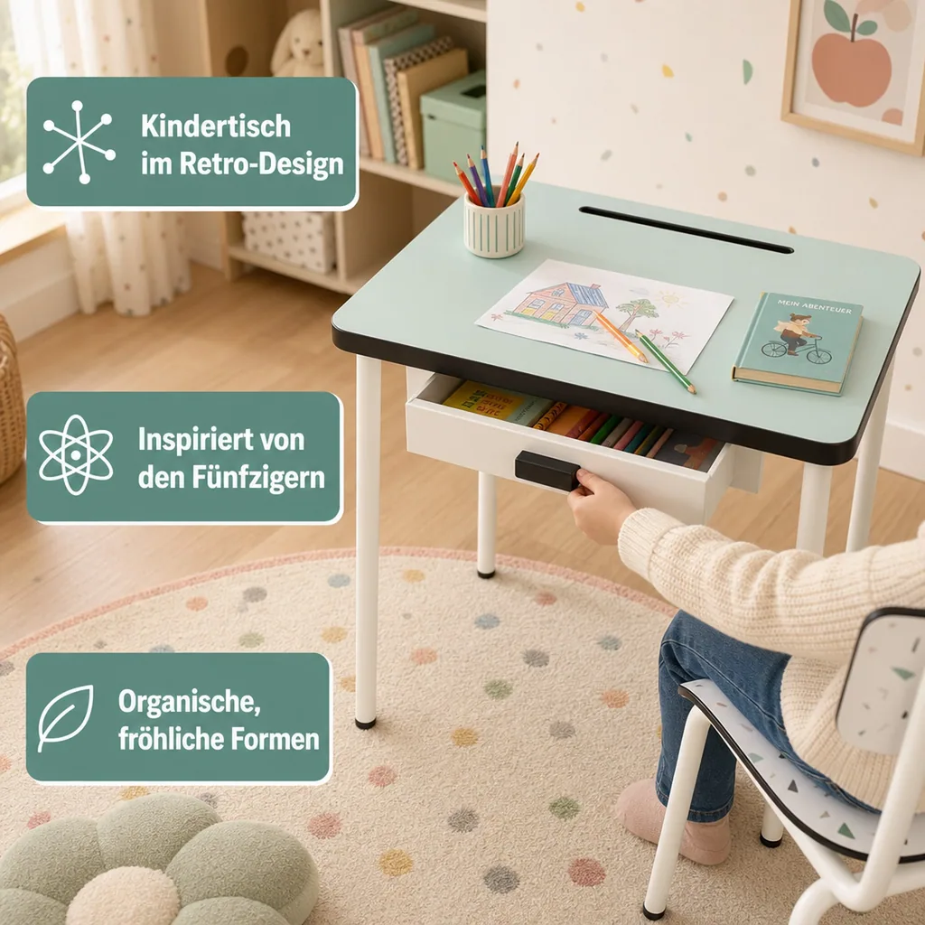 Gambettes Kindertisch/Schreibtisch Regine mint