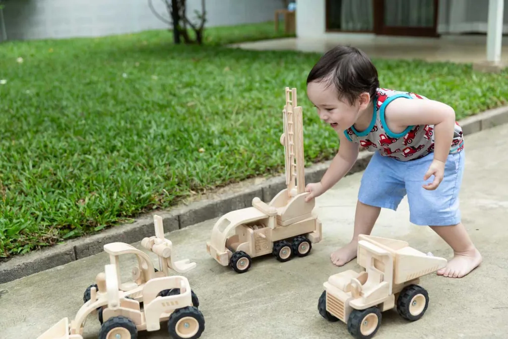 Bagger Kinder Holz von Plan Toys Bagger