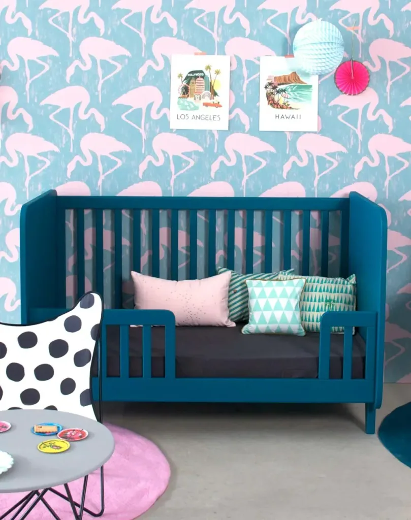 Laurette Babybett 70 x 140 cm Accroche Coeur, Farbe: taupe