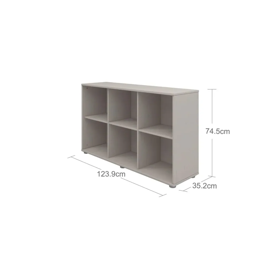 Flexa Bücherregal - Classic, 123,9x74,5 cm, Farbe: Grau gewaschen