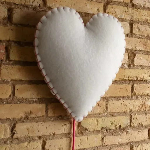 Buokids Softlampe Nachtlicht/Wandlampe Herz, Ausführung: Schnur & Stecker; Farbe der Naht: blau