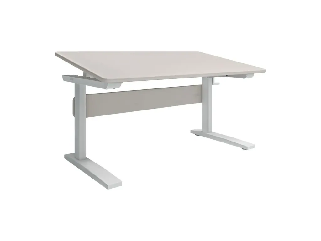 Flexa Schreibtisch - Classic, 54x120 cm, Farbe: Grau gekalkt/Weiß