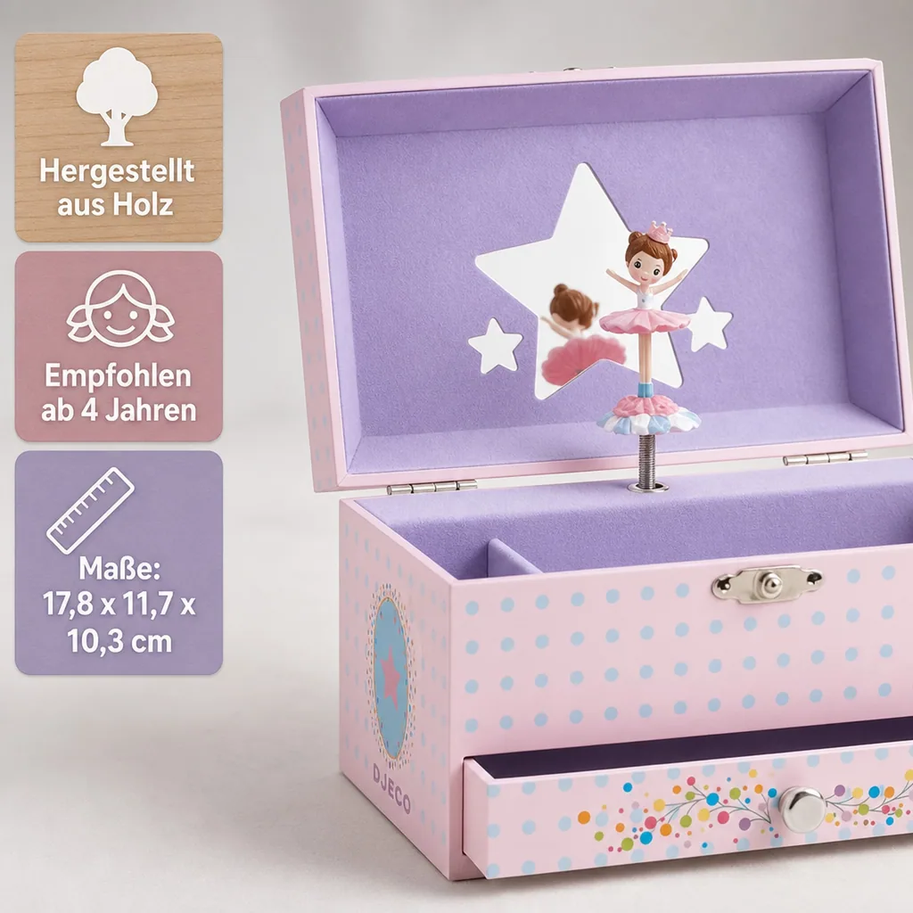Djeco Schmuckschatulle mit Spieluhr Ballerina