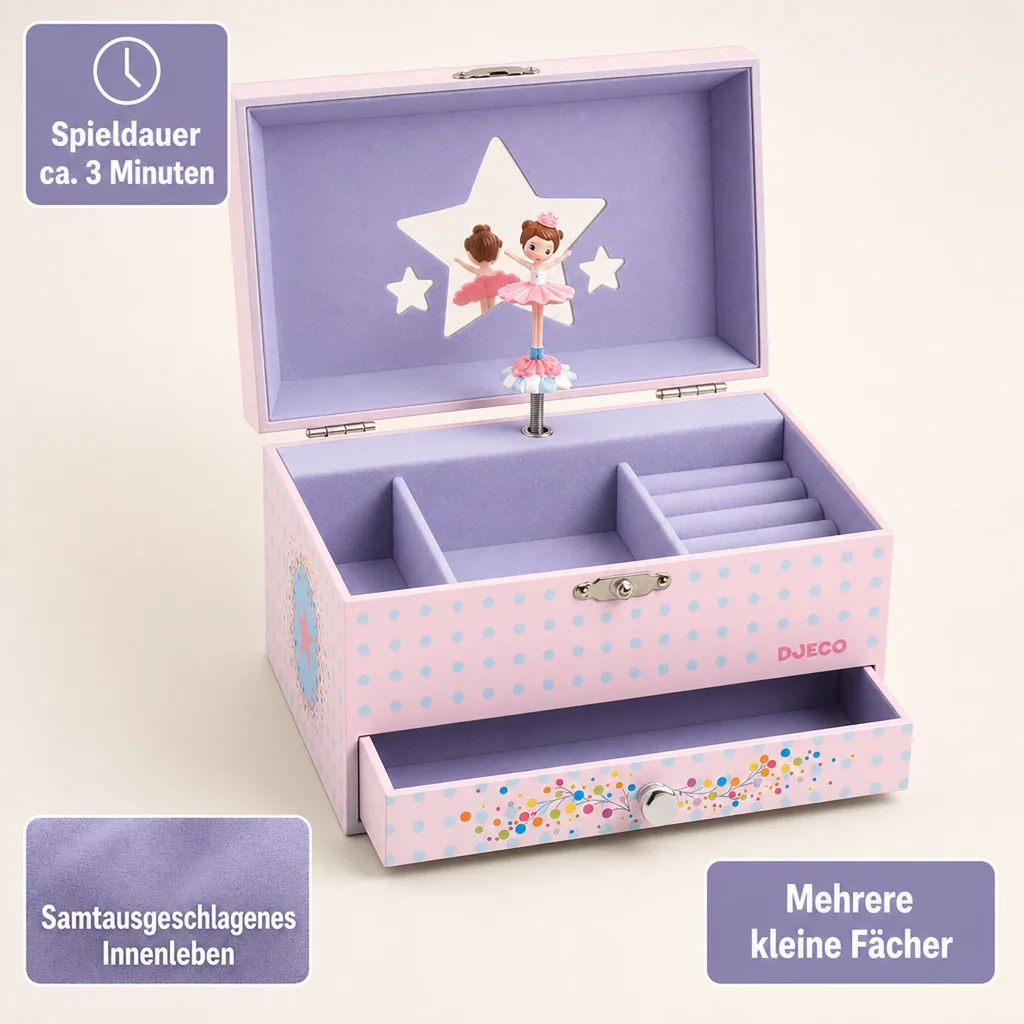 Djeco Schmuckschatulle mit Spieluhr Ballerina