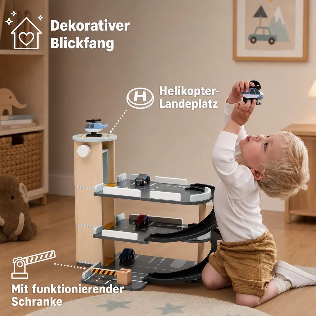Kids Concept Spielzeug Parkhaus Holz