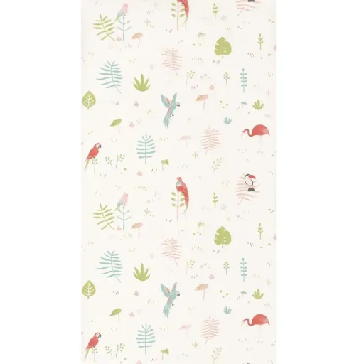 Casadeco Kindertapete Happy Dreams Tropen mint koralle