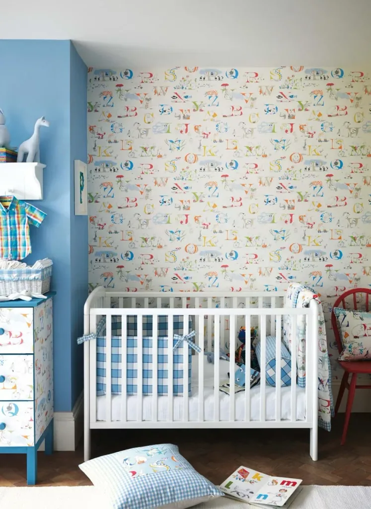 Little Sanderson Abracazoo Tapete Alphabet creme aqua grün blau