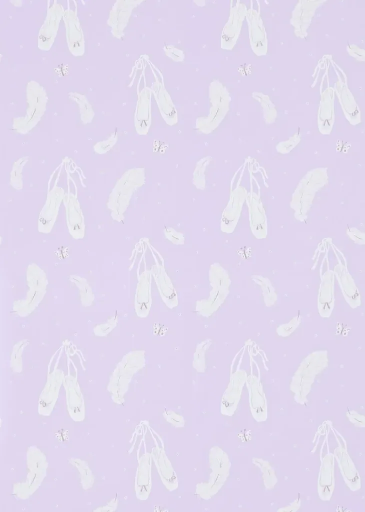 Little Sanderson Abracazoo Motivstoff Ballettschuhe lavendel