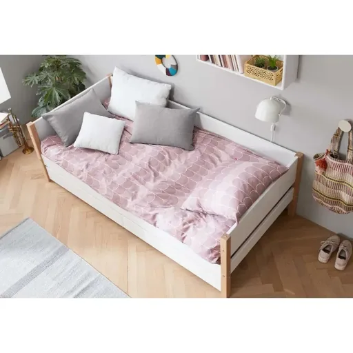 Flexa Nor Sofabett incl. Gästebett & Schubladen weiß / Eiche