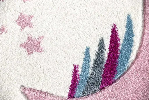 Livone Kinderteppich Einhorn rosa creme, Größe: 120 x 180 cm