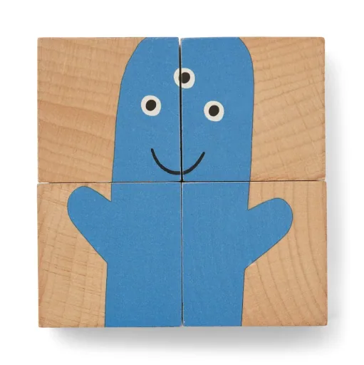 Liewood Puzzle, Holz Puzzle, Holzwürfel - Aage, Farbe: Vehicle / Nature