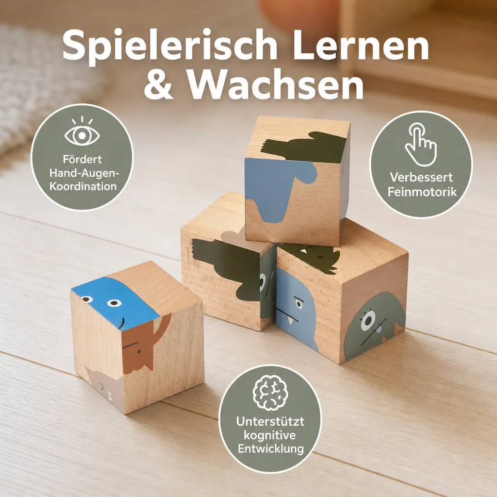 Liewood Puzzle, Holz Puzzle, Holzwürfel - Aage, Farbe: Vehicle / Nature