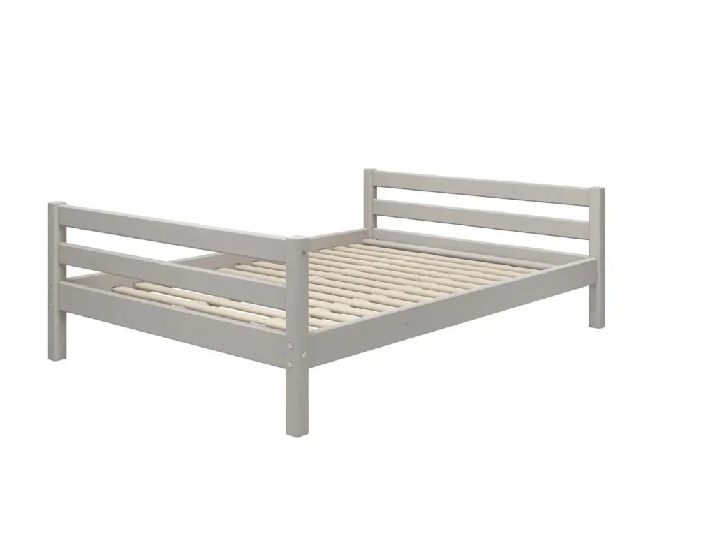 FLEXA Jugendbett, Einzelbett - Classic, Massivholz Kiefer, 140x200 cm, Farbe: Grau gewaschene Kiefer