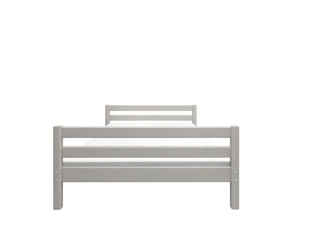 FLEXA Jugendbett, Einzelbett - Classic, Massivholz Kiefer, 140x200 cm, Farbe: Grau gewaschene Kiefer
