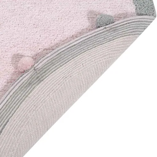 Lorena Canals Teppich rund Baumwolle Bubbly rosa