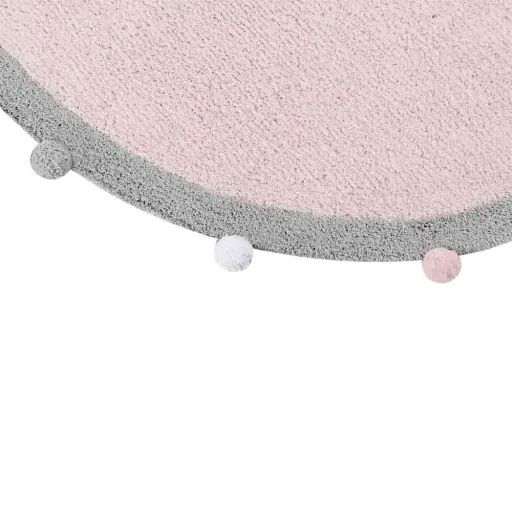 Lorena Canals Teppich rund Baumwolle Bubbly rosa