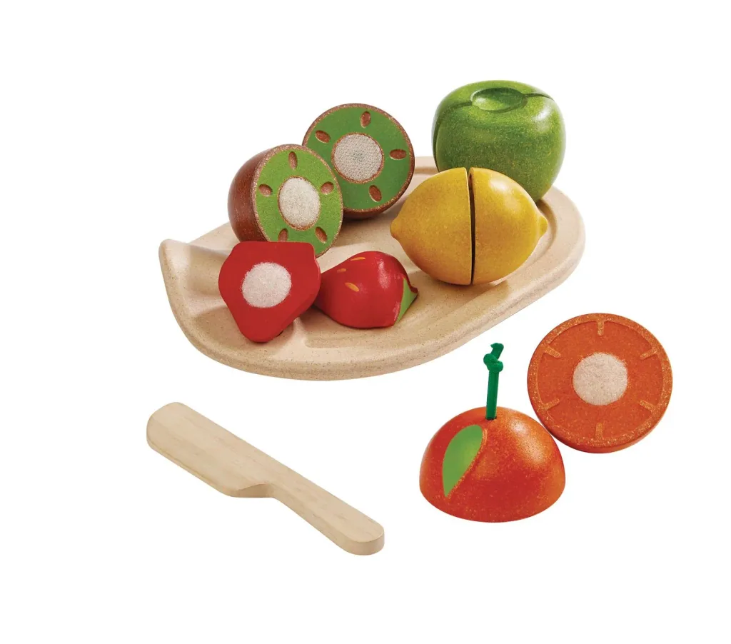 Plan Toys - Früchte zum Schneiden, Gummibaumholz