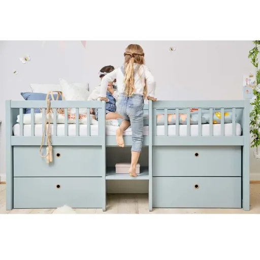 Flexa Schubladenbett "Freja" blau