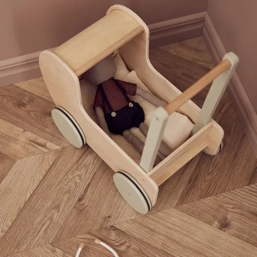 Kids Concept Puppenwagen Holz natur