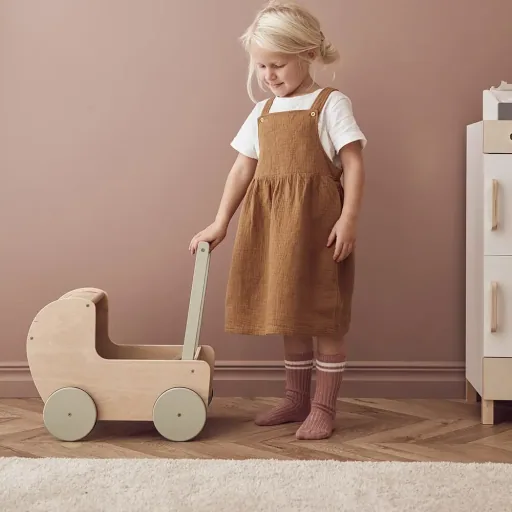 Kids Concept Puppenwagen Holz natur