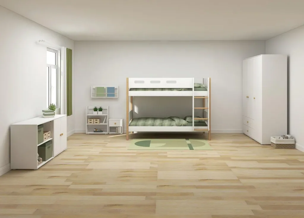 Flexa Kleiderschrank - Roomie, 3 Türen + 2 Schubladen, Farbe: Weiß/Eiche