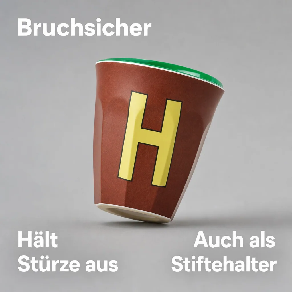 RICE Becher - H, 250 ml, Melamine, Farbe: braun