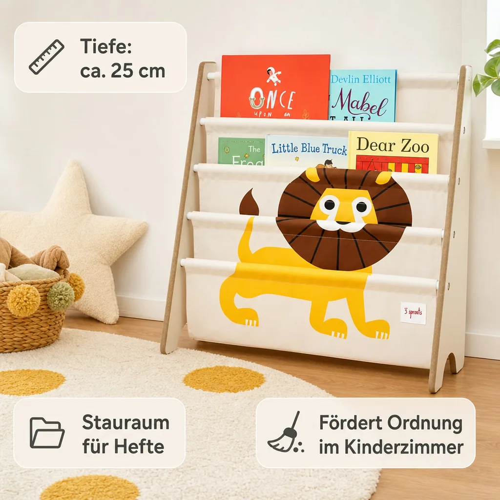 3 Sprouts Bücherregal Löwe