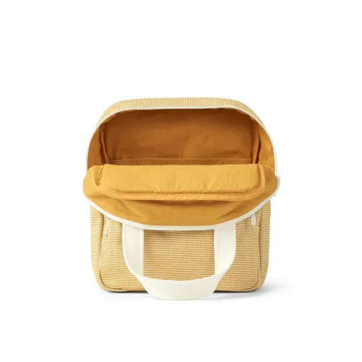 Quadratischer Kinderrucksack Elsa von Liewood, Y/D-Streifen in Gelb Mellow/Creme de la creme