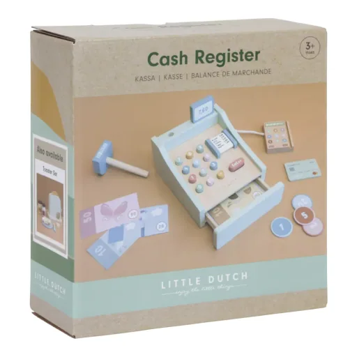 Little Dutch Holz Spielzeugkasse mit Scanner mint