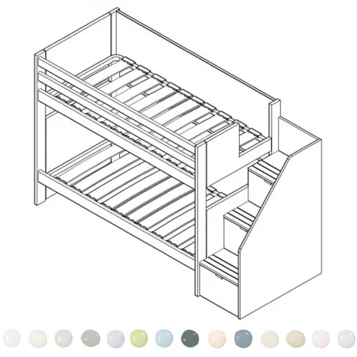 Muba Bespoke Loftbett mit Treppe
