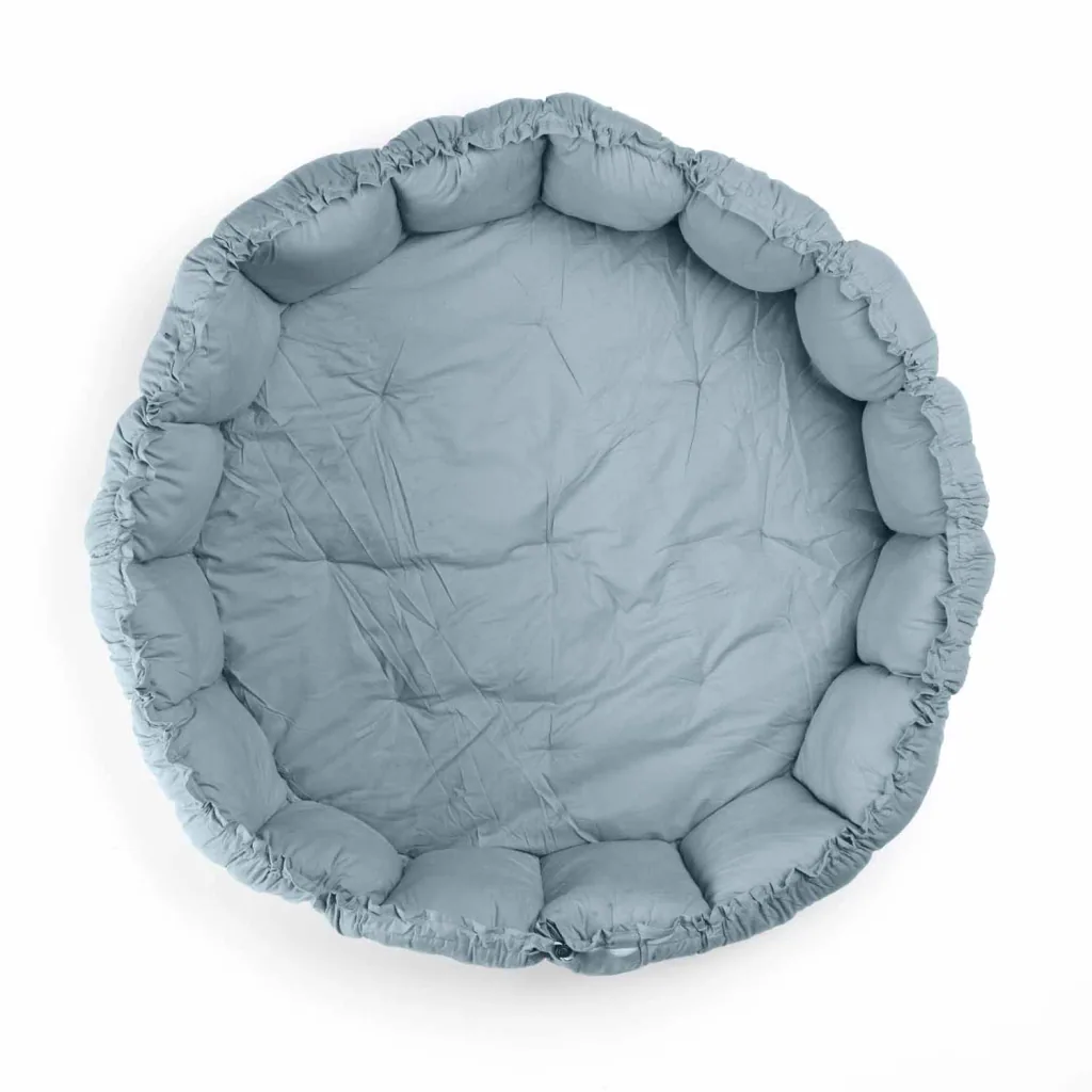 Play&Go Kinderteppich, Spielteppich, Spielmatte - Blühen, Organic, Farbe: Bloom Staubiges Blau