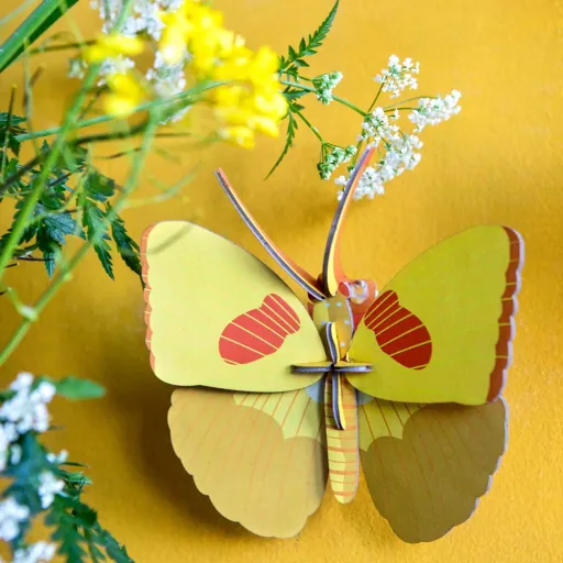 studio ROOF 3D Schmetterling gelb Pappe