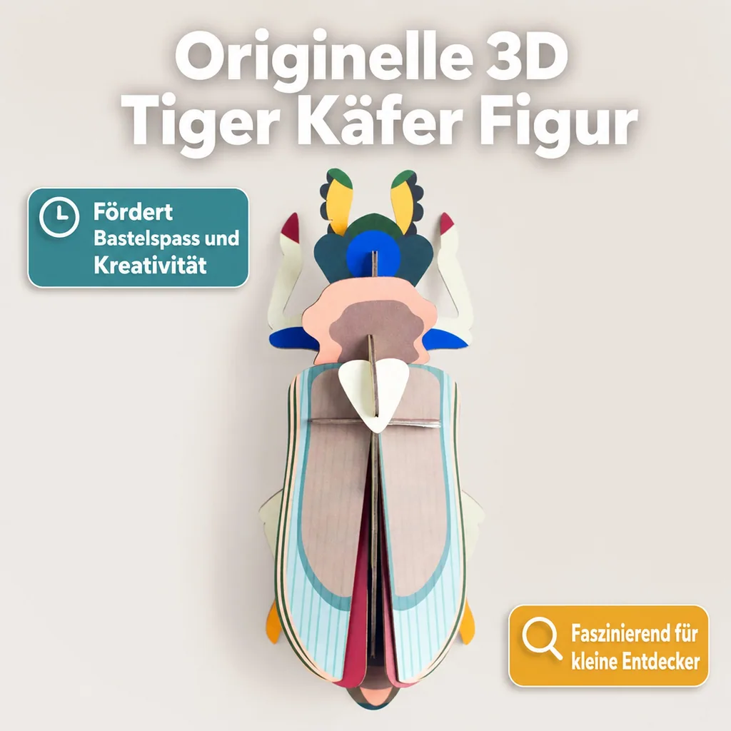 studio ROOF 3D Tiger Käfer Pappe