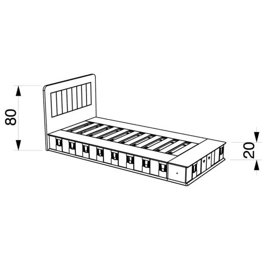 Mathy by Bols BOXES Kinderbett 1 Seite Stall rosa 90 x 190