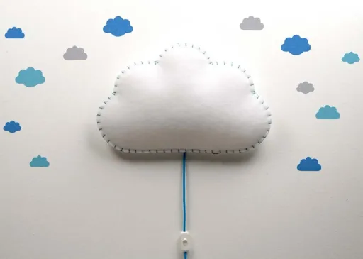 Buokids Softlampe Nachtlicht/Wandlampe Wolke, Ausführung: Wandlampe; Farbe der Naht: blau