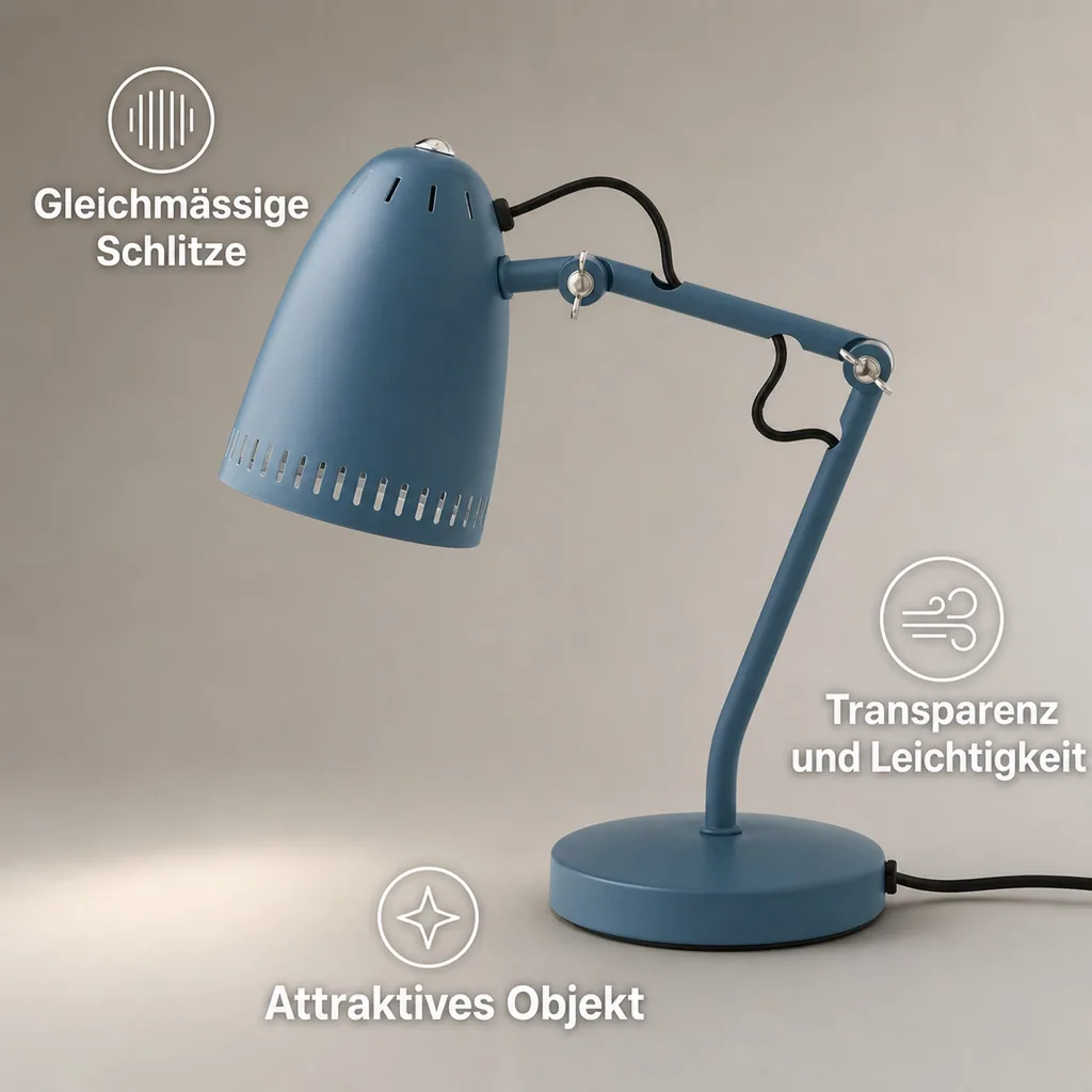 Superliving Schreibtischlampe "Dynamo 345" matt rauchblau