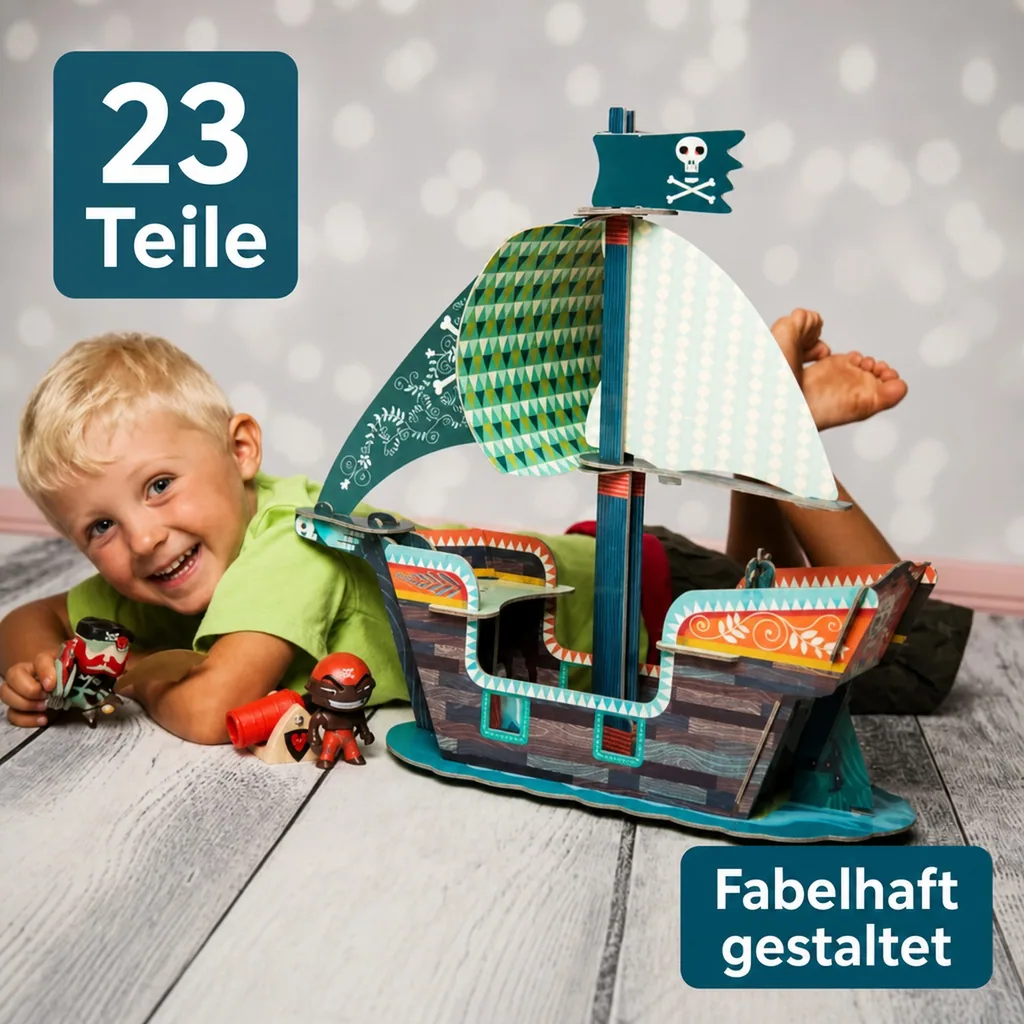 Djeco Kinder Spielzeug Piratenschiff