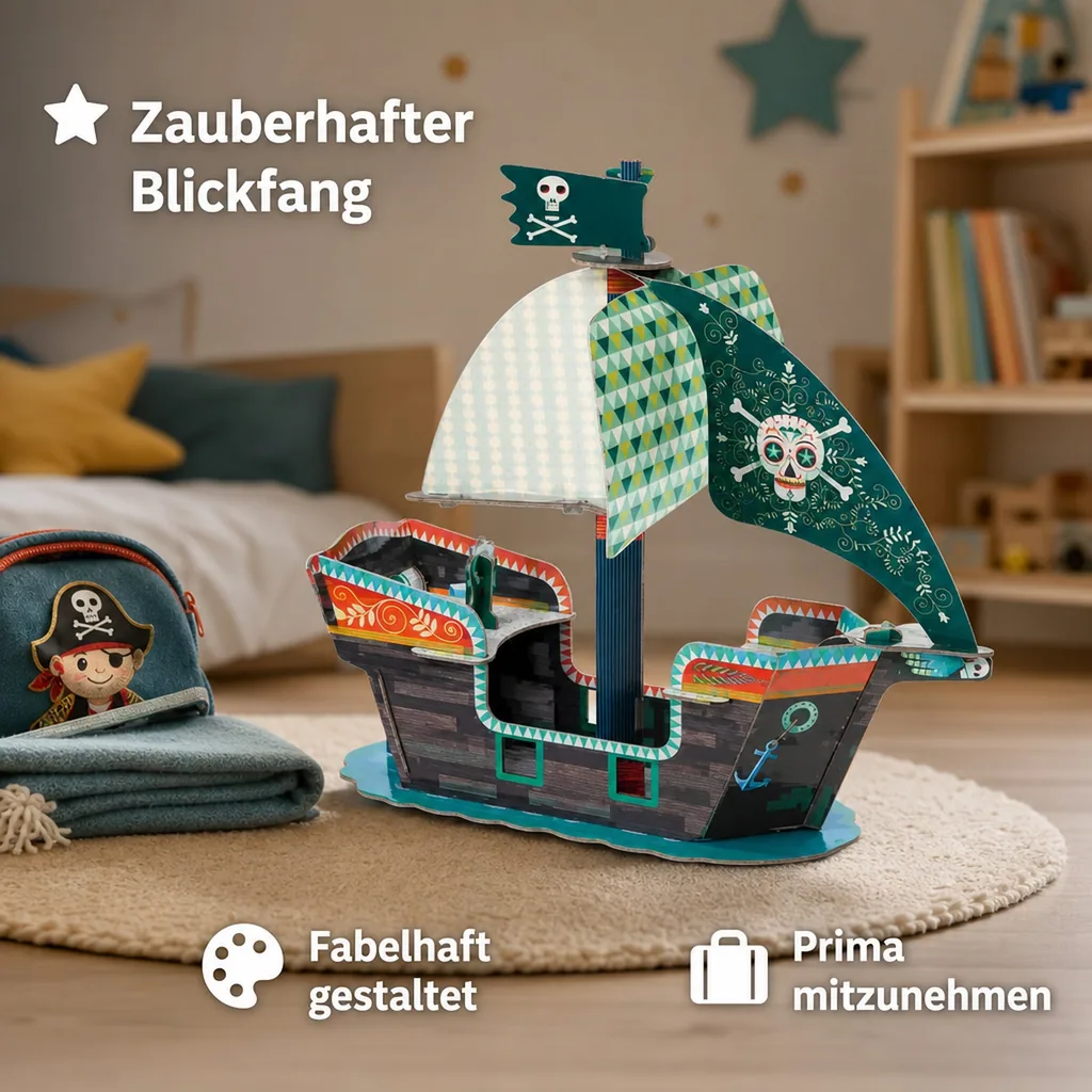 Djeco Kinder Spielzeug Piratenschiff