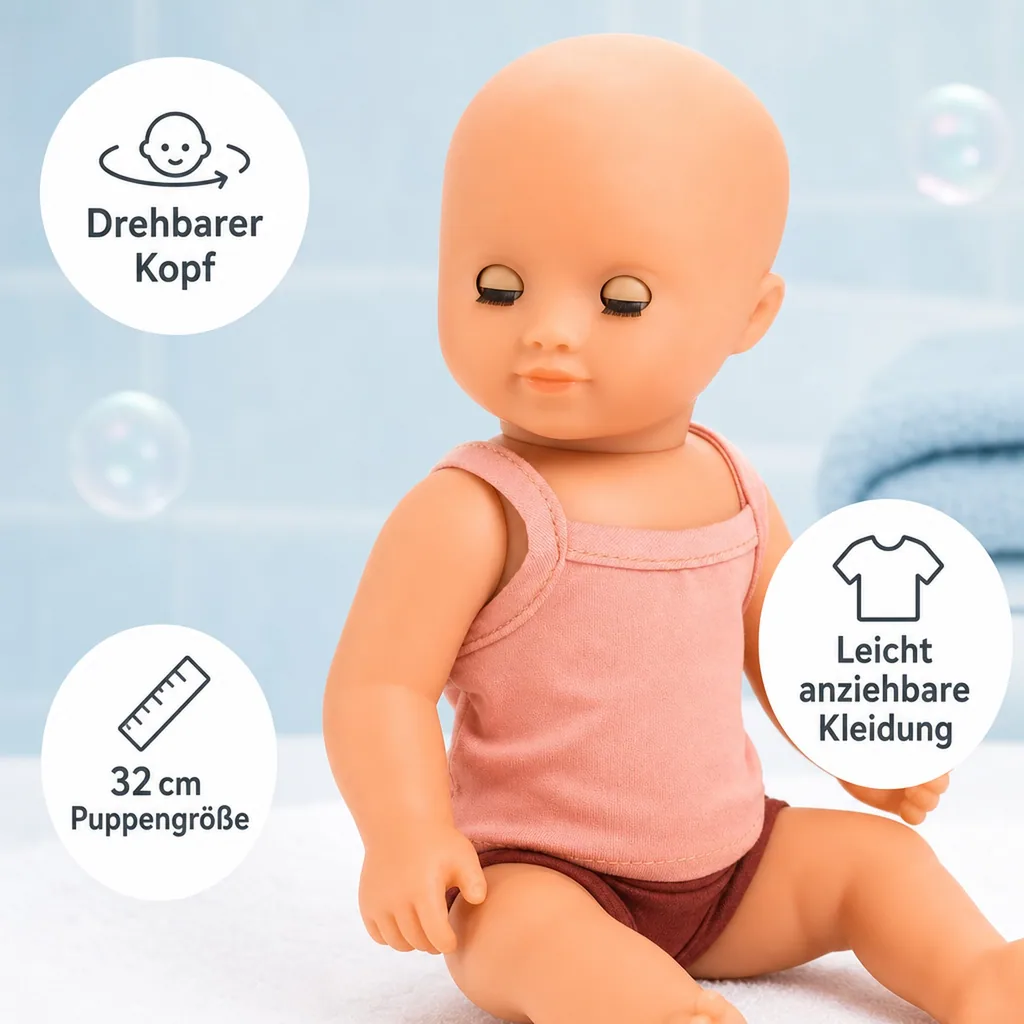 Djeco Kinderspielzeug, Badepuppe - Prune