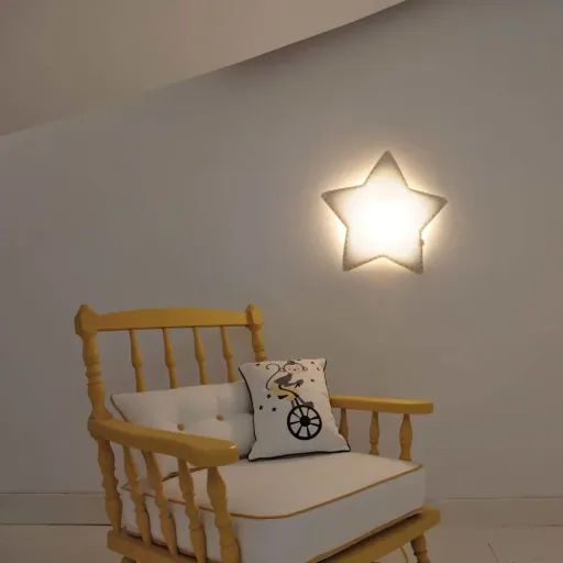 Buokids Softlampe Nachtlicht/Wandlampe Stern, Farbe der Naht: gelb; Ausführung: Wandlampe