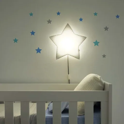 Buokids Softlampe Nachtlicht/Wandlampe Stern, Farbe der Naht: gelb; Ausführung: Wandlampe